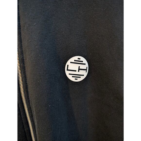 LA Haine Inside Us Full Zip Side Strap Black Goth FOG Pyrex Elongated Hoodie LRG - Picture 2 of 9